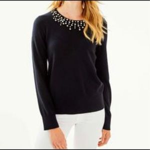 NWT Lilly Pulitzer S Black Odetta Sweater